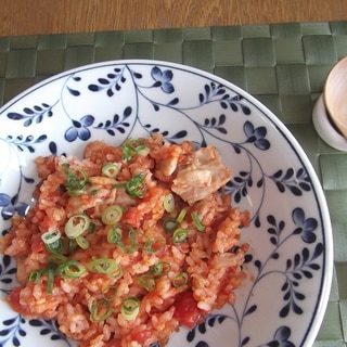 和風★鶏トマ炊き込みご飯